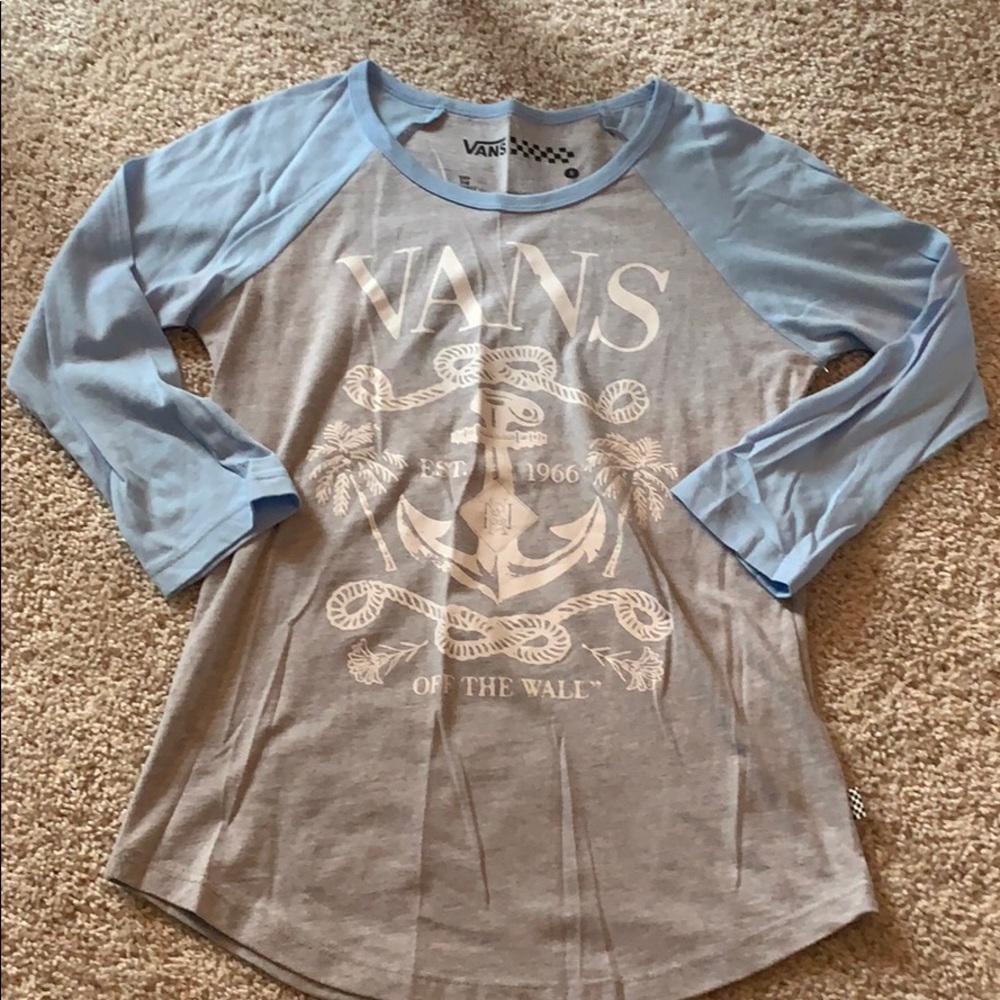 Vans 3/4 Graphic Shirt Baby Cloud Blue